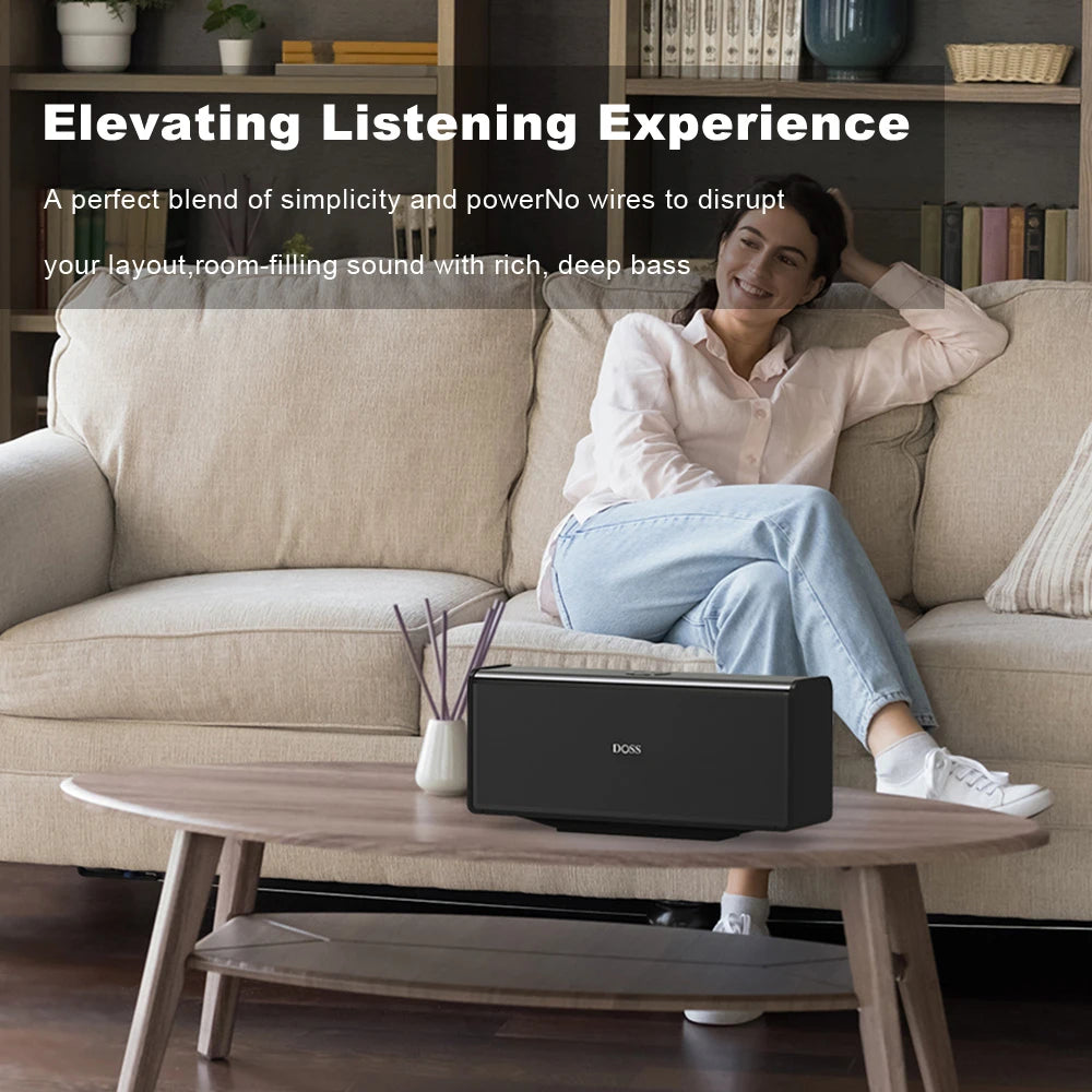 Doss Home Bluetooth Speaker 80W TWS Stereo Pairing 18 Hours