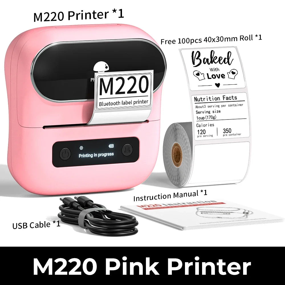 Phomemo M220 Bluetooth Label Printer Thermal QR Code
