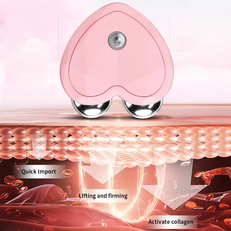 Microcurrent Face Lifting Massager Roller Tightening Rejuvenation Beauty Anti-Wrinkle Delicate Contour Lifting Firming Skin Care