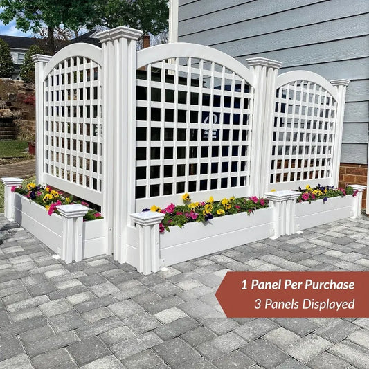 45.5"H x 42"W x 15"L (1 Screen with Planter) Freestanding Privacy Screen with Planter Box