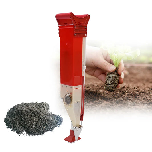 Manual Fertilizer Single Cylinder Spreader Machine Seed Drill Fertilizer Applicator Handheld Seeder 6-8 Mu Garden Planter Tool