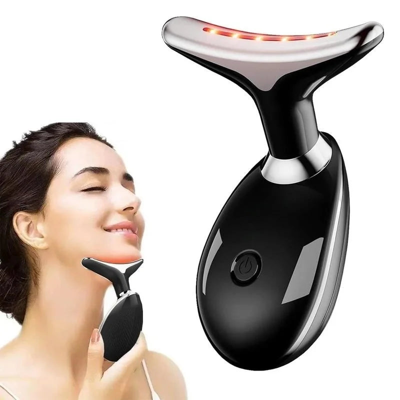 Vibrating Neck Device Beauty Gift Neck and Face Skin Massager 1 Piece Portable USB Charging Facial Massage Instrument Tool