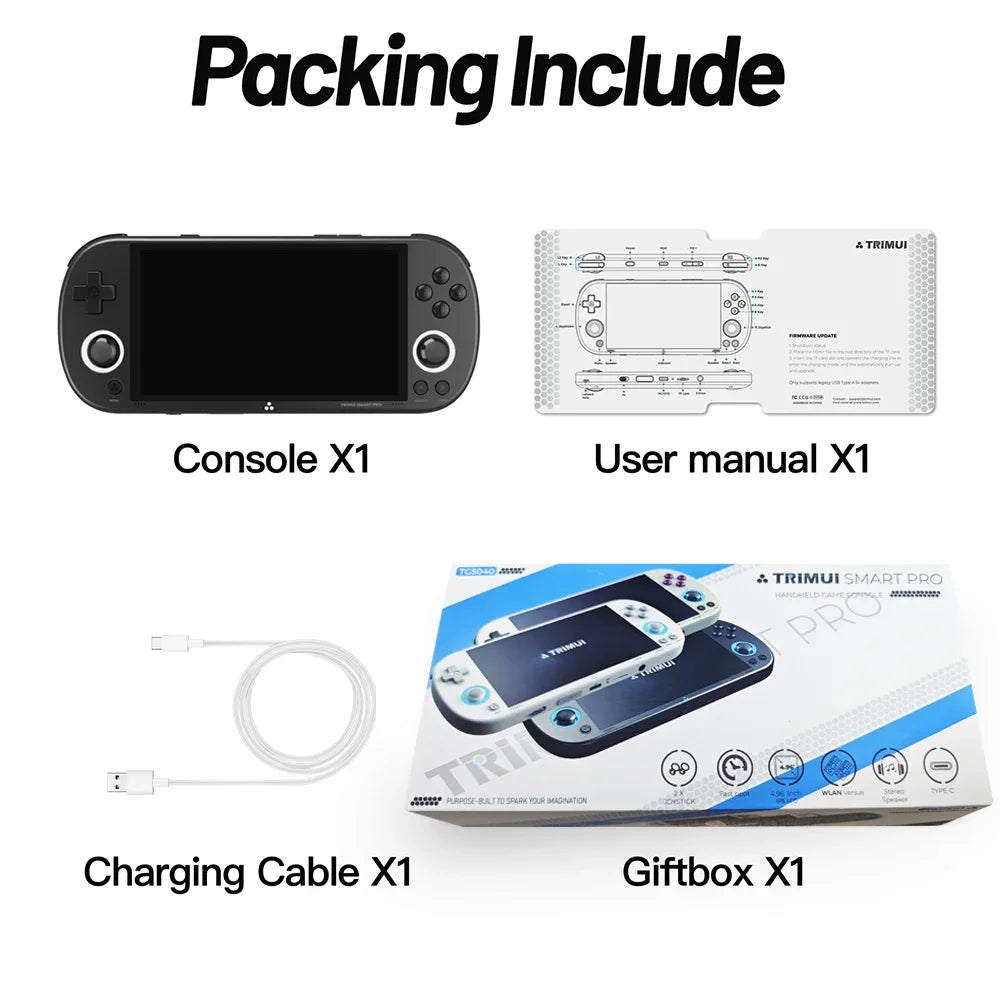 Trimui Smart Pro Handheld Game Console 4.96in Screen Linux
