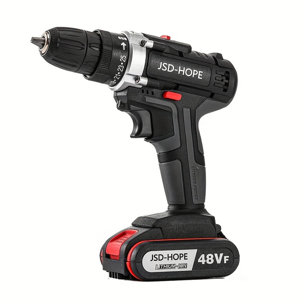 Hand drill turn home hand drill rechargeable tool lithium electric turn multi-function impact pistol drill electric screwdriver