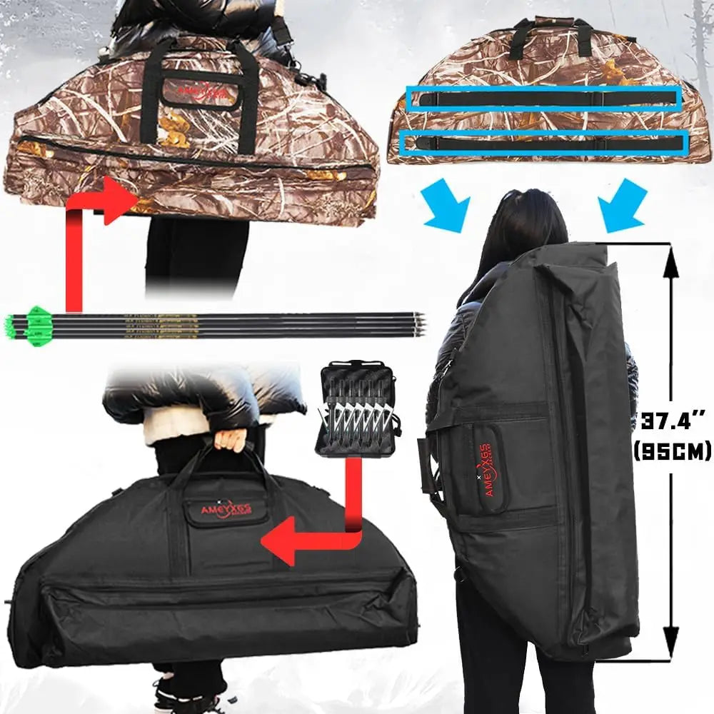 Archery Hunting Compound Bow Kit RTH 30-70 LBS Draw Length 23.5\\"-31\\", IBO 325FPS, Target Shooting Bow with Accessories for B