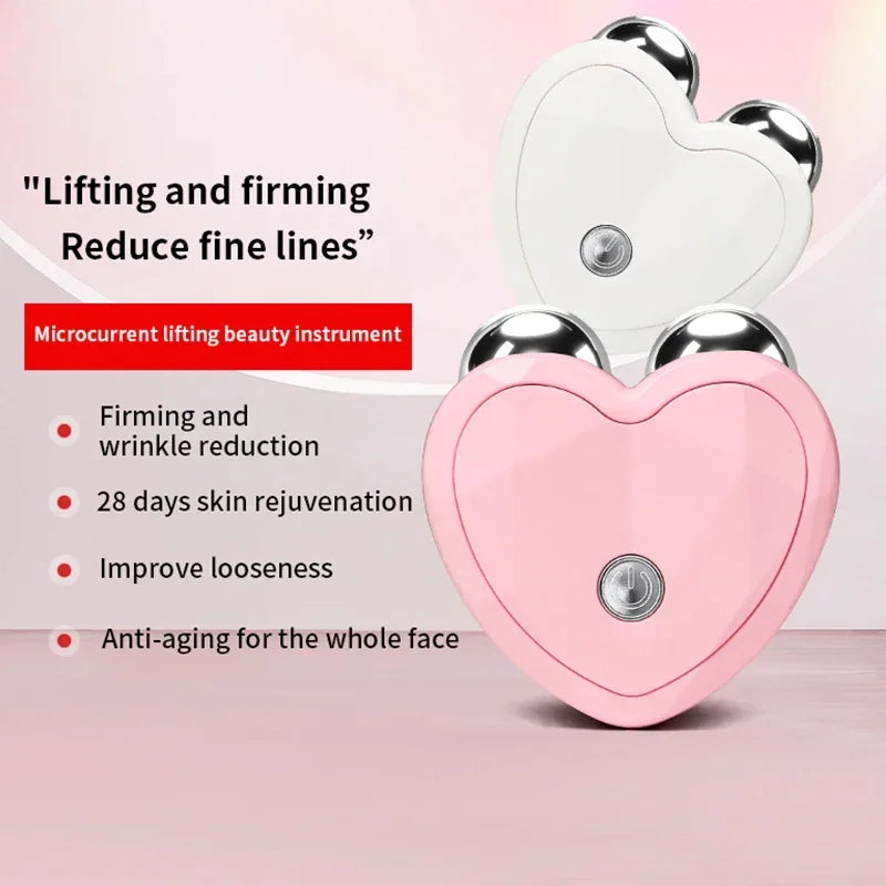 Microcurrent Face Lifting Massager Roller Tightening Rejuvenation Beauty Anti-Wrinkle Delicate Contour Lifting Firming Skin Care