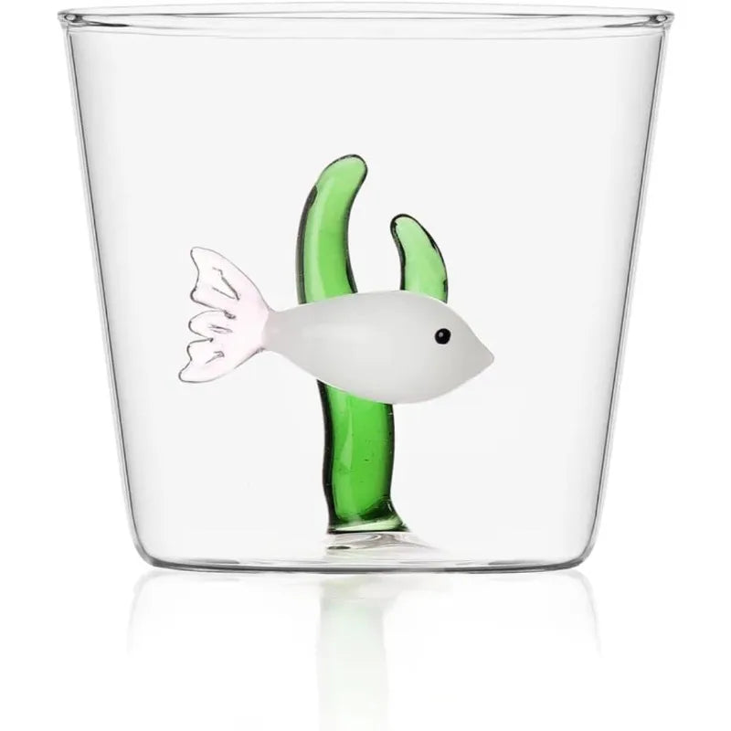 Set Of 6 Aqua Marine Garden Glasses - Design Alessandra Baldereschi