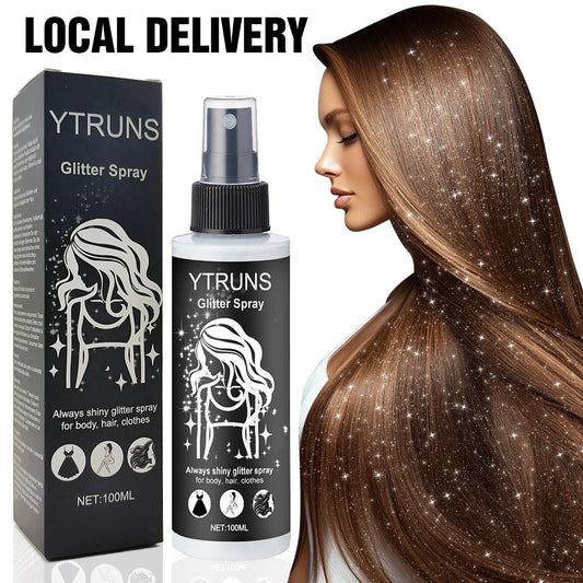 2 Pack Quick Dry Glitter Spray Kit For Hair And Body Gloss