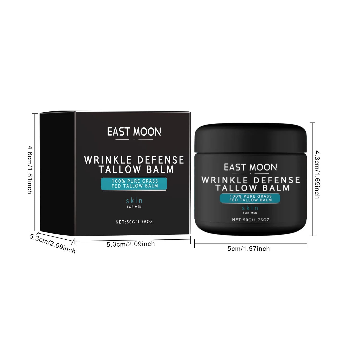 Wrinkle Defense Tallow Balm Fading Fine Lines On The Face, Anti Wrinkle Moisturizing Firming Revitalizing Skin Cream 1.76 oz