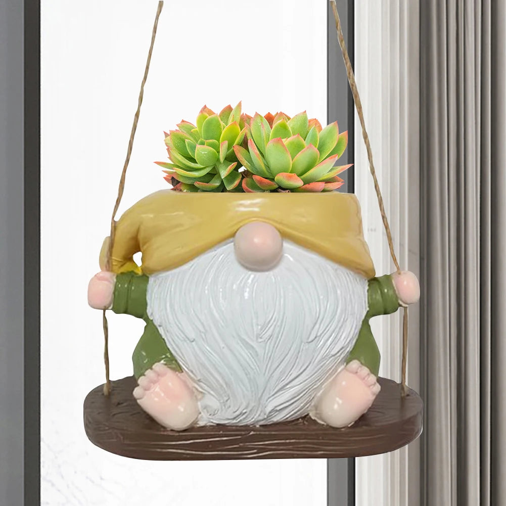 Face Head Planter Resin Smiling Face Planter Creative Wall Hanging Head Planter Multifunctional Home Garden Patio Accessories