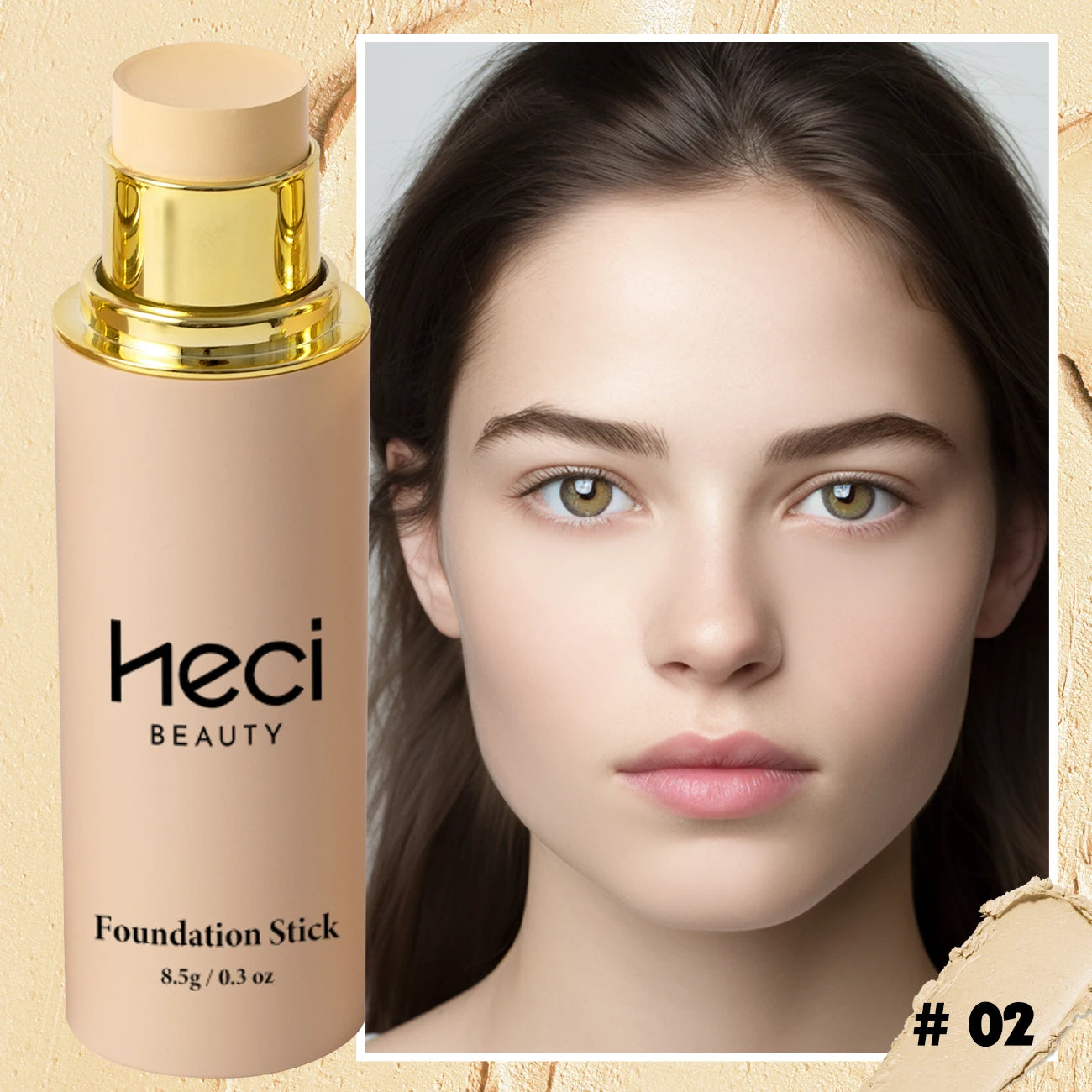 Foundation Stick, Photo Ready Face Makeup for All Skin Types, Longwear Full Coverage with Creamy Finish, Lightweight Formula