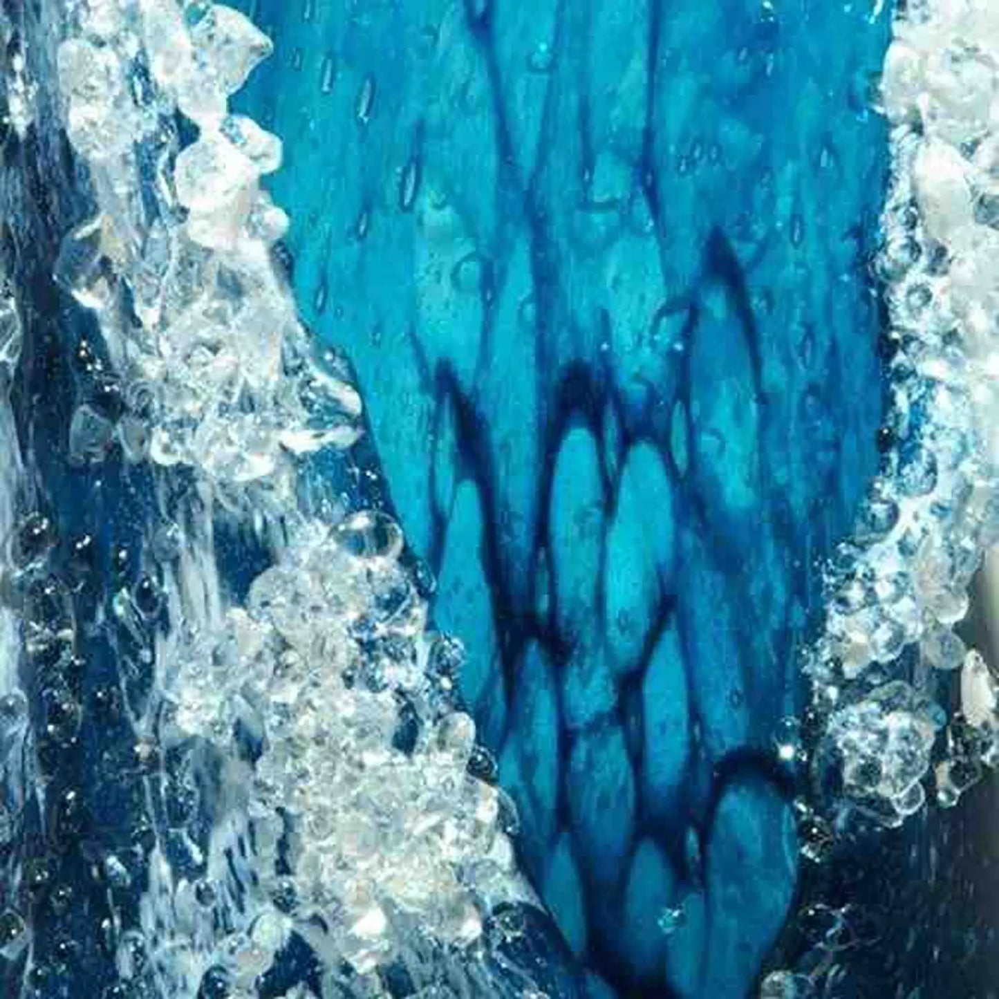 Sea Wave Vase Wavy Resin Blue Decor for Office Living Room Coffee Shop