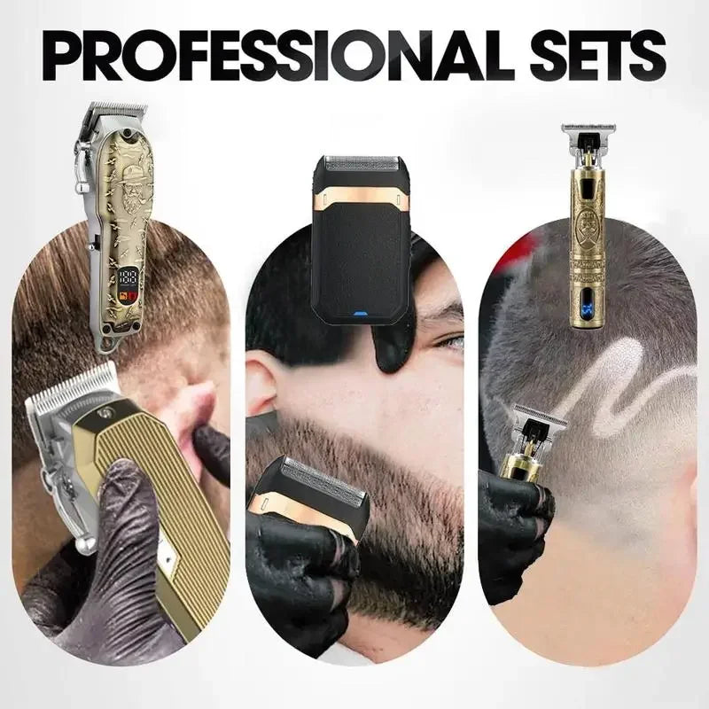 Professional Hair Clipper for Men, 1 Box Nose Hair Trimmer Set,Cordless Beard Trimmer , Rechargeable Clippers Set