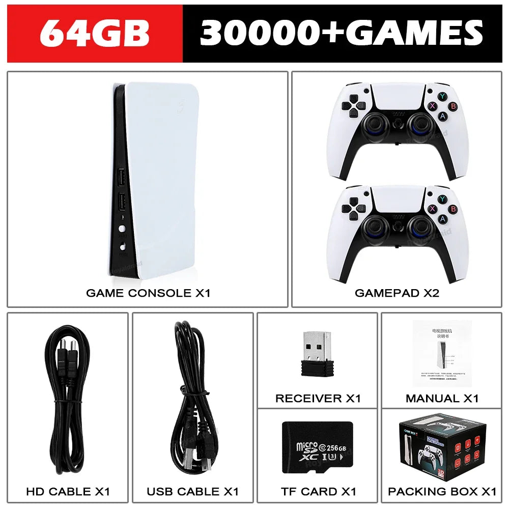 GB5 Retro Game Console 256GB 50000 Games With Two Gamepads