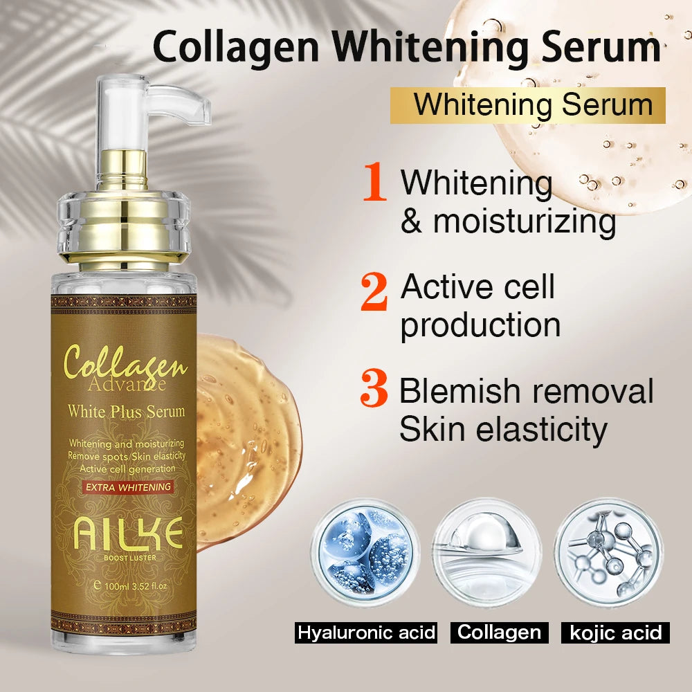 AILKE Collagen Whitening Set, Moisturizer, Hydration, Dark Spot Removal, Brightening Body Lotion, Armpit Whitening Cream