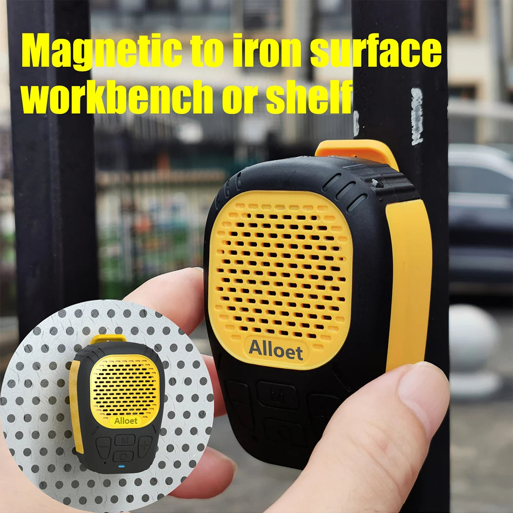 Wearable Bluetooth Speaker With Mic Clip Up To 30 Hours