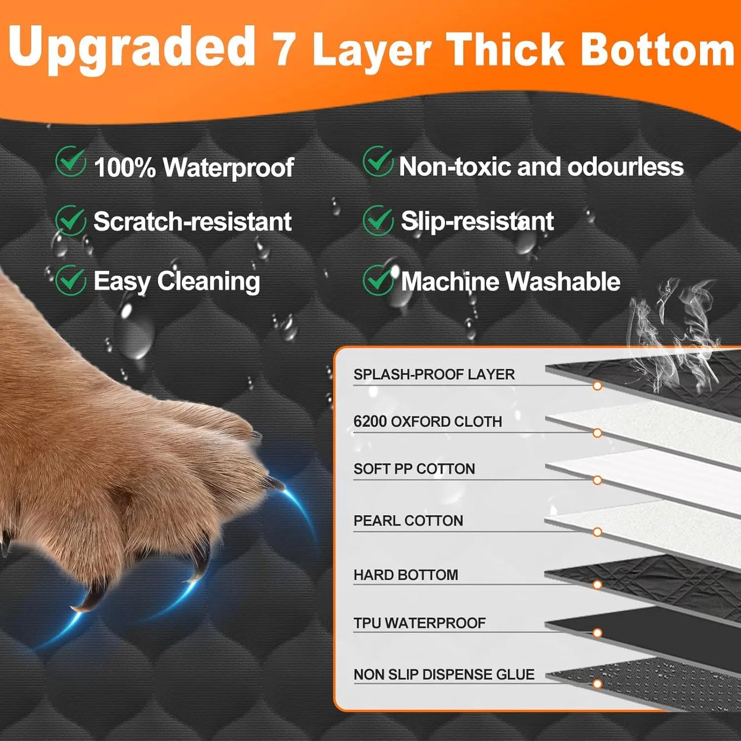 Waterproof Pet Travel Accessories Foldable Dog Car Seat Safety Hammock Rear Back Seat Protector