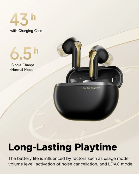 SoundPEATS Capsule3 Pro+ Wireless Earphones Adaptive ANC Bluetooth Headphones Hi Res HiFi Stereo Sound with xMEMS Speaker,LDAC