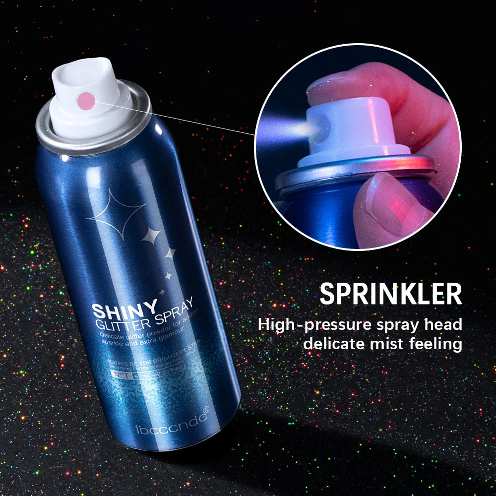 60ml Waterproof Gloss Silver Glitter Spray for Body and Face
