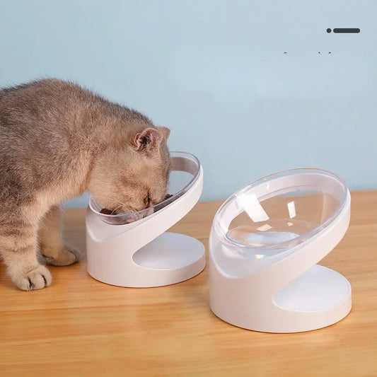 High Foot Cat and Dog Bowl with Neck Protector Anti Overturning and Binaural Pet Feeding Cup