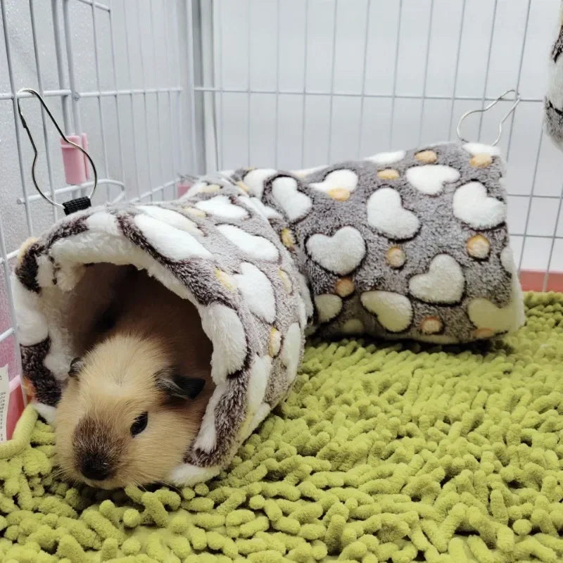Pet channel nest hamster warm channel Flower Branch mouse sugar glider mink guinea pig guinea pig ultra-soft plush tunnel nest