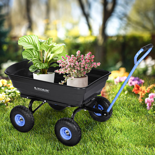 Roomark Garden Dump Cart With Quick Release 600lb Capacity