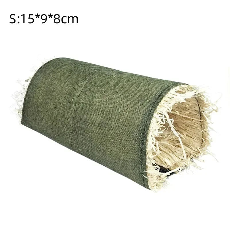 Rabbit Hideaway Toy Grass Straw Bunny Toy Tunnel Hamster Accessories For Guineapig Chinchilla Ferret Rats Rodent Cage NEW