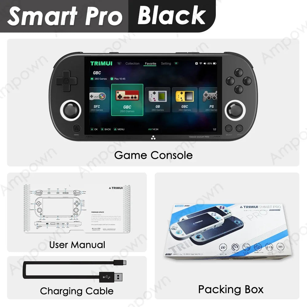 Trimui Smart Pro Handheld Game Console 4.96in Screen Linux