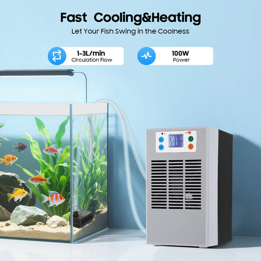 100W Fish Tank Hot Cold Water Machine With LED Display