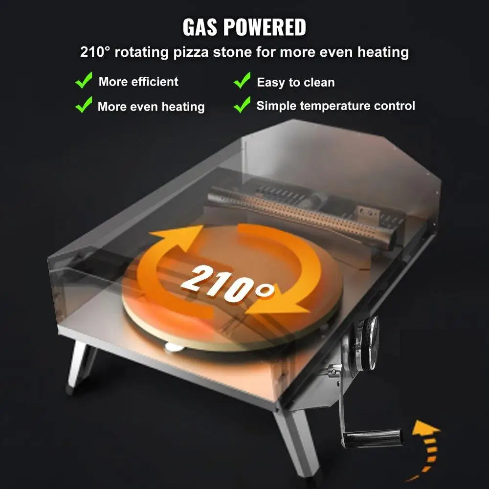 13 Inch Portable Gas Pizza Oven for Outdoor for camping Folding Design
