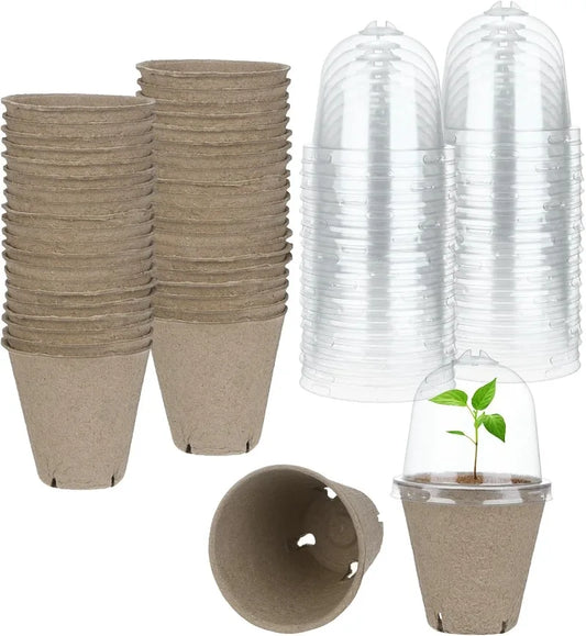 40 Pack Peat Pots 3.15 Inch Round Germination Nursery Pots