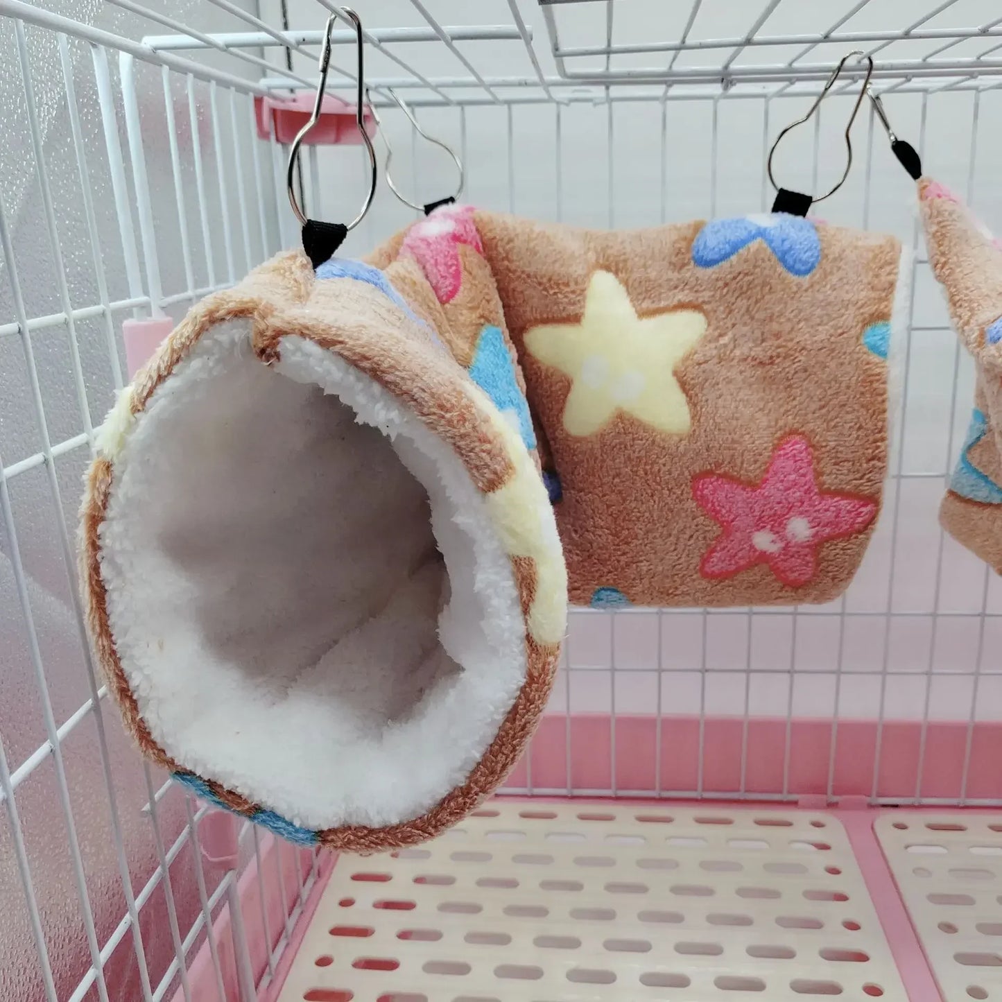 Pet channel nest hamster warm channel Flower Branch mouse sugar glider mink guinea pig guinea pig ultra-soft plush tunnel nest