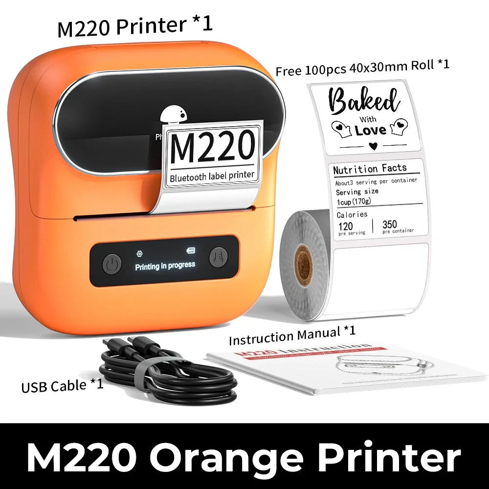 Phomemo M220 Bluetooth Label Printer Thermal QR Code