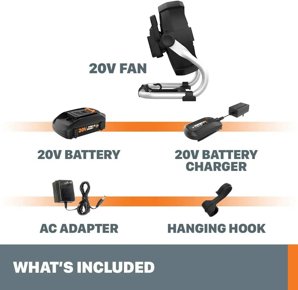 Nitro WX095L 20V Power Share Cordless Work Fan with Ready Charge