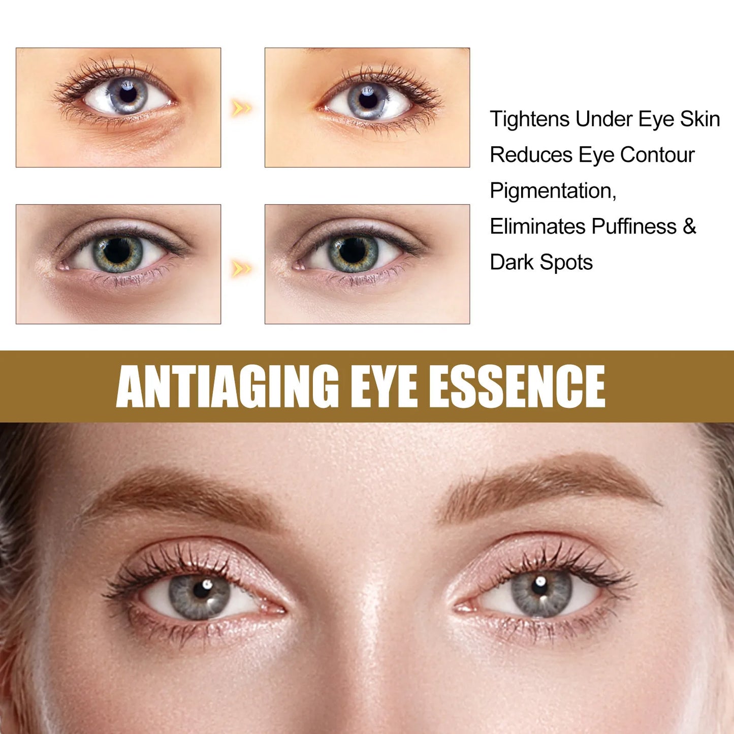 EELHOE Coffee Eye Lifting Essence Dark Circles and Pores Reduces Fine Lines Moisturizing and Nourishing Eye Treatment Essence