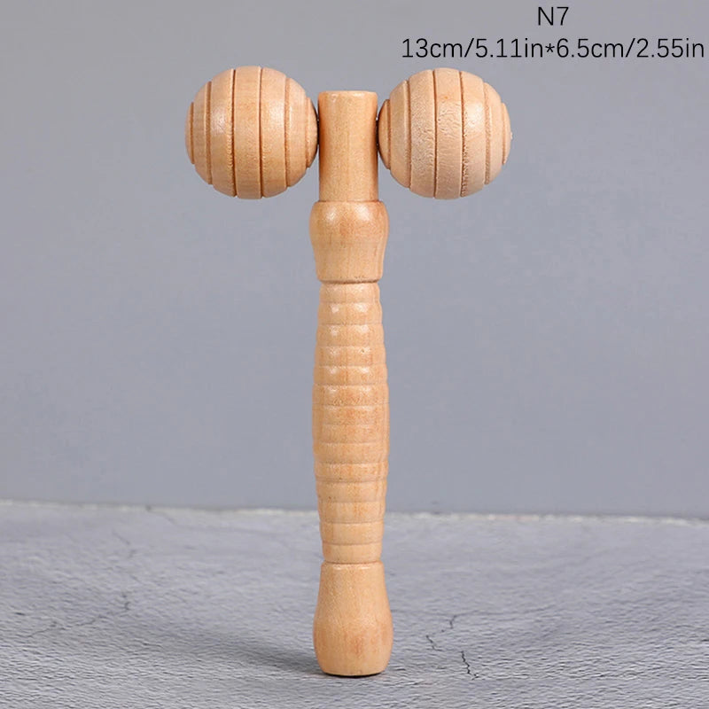 Wooden Massage Roller Portable Massage Tools For Face Neck Muscle Relax Head Foot Massager Stick Body Relaxation Beauty Health